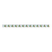 kerstboom en koolstof met kersttong grosgrain lint (Voorkant)
