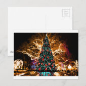 kerstboom en lichtfeesten briefkaart (Voorkant / Achterkant)