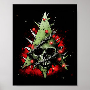 Kerstboom en punkrock harmoniëren met elkaar poster