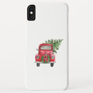 Kerstboom en Red Truck iPhone XS Max Hoesje