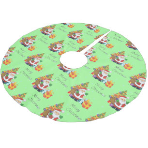 Kerstboom en Santa Vrolijk Kerstgroen Kerstboom Rok