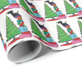 kerstboom en Schotse terrierpapier Cadeaupapier (Rol Hoek)