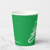 Kerstboom en sneeuwval papieren bekers (Links)