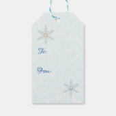 kerstboom en snoedige juwelen cadeaulabel (Achterkant)