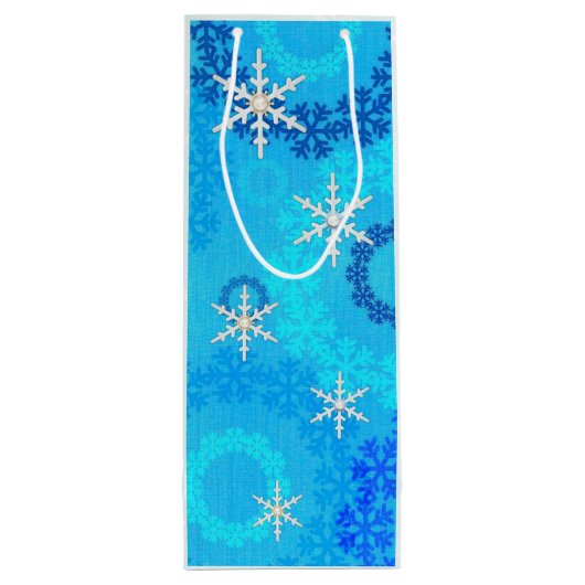 kerstboom en snoedige juwelen wijn cadeautas (Achterkant)