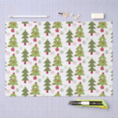 kerstboom en snoeischopflakken tissuepapier (Craft)