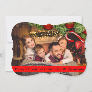 kerstboom en snoeprietrand Fancy snijden Feestdagenkaart