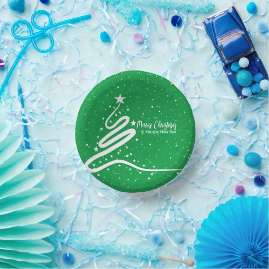 Kerstboom en Snowfall Paper Bowls Papieren Kommen (Feest)