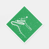 Kerstboom en snowfall Paper Napkins Servet (Hoek)