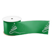 Kerstboom en Snowfall satin Ribbon Lint (Spoel)