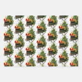  kerstboom en Snowflakes Inpakpapier Vel (Voorkant)