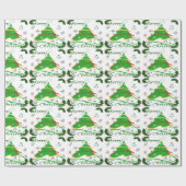 Kerstboom en Snowmen - Cadeaupapier (Vlak)
