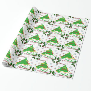 Kerstboom en Snowmen - Cadeaupapier