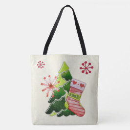 Kerstboom en Stocking Whimsey Draagtas