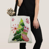 Kerstboom en Stocking Whimsey Draagtas (Dichtbij)