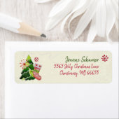 Kerstboom en Stocking Whimsey Etiket (Insitu)