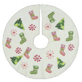 Kerstboom en Stocking Whimsey Kerstboom Rok (Voorkant)