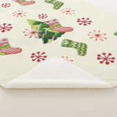 Kerstboom en Stocking Whimsey Sherpa Deken (3/4)