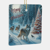 Kerstboom en wolven in het Ornament (Rechts)