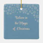 Kerstboom en wolven keramisch ornament (Achterkant)