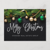 kerstboom en zogenaamde pretkerst briefkaart (Voorkant)