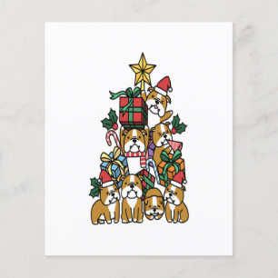 Kerstboom Engelse Bulldog Dog Long Slaper Flyer