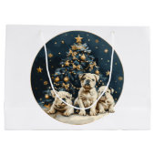 Kerstboom Engelse Bulldog Puppies Groot Cadeauzakje (Achterkant)