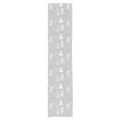 Kerstboom - Evergreen Tree - Pine Tree Grey Korte Tafelloper (Voorkant)