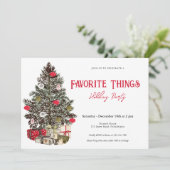 Kerstboom Favoriete Dingen Kaart (Staand voorkant)