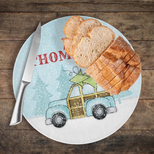 Kerstboom-feestdag winterherfst snijplank