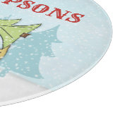 Kerstboom-feestdag winterherfst snijplank (Hoek)