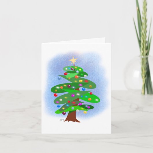 Kerstboom Feestdagen Kaart (Voorkant)