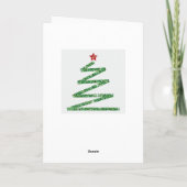 kerstboom feestdagen kaart (Achterkant)