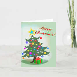 kerstboom feestdagen kaart