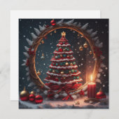 kerstboom feestdagenkaart (Voorkant / Achterkant)