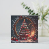 kerstboom feestdagenkaart (Staand voorkant)