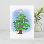 Kerstboom Feestdagenkaart (Staand voorkant)