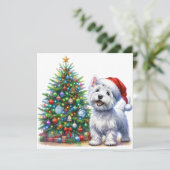 kerstboom feestdagenkaart (Staand voorkant)