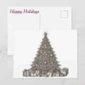 kerstboom feestdagenkaart (Voorkant / Achterkant)