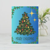 Kerstboom Feestdagenkaart (Staand voorkant)