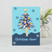 kerstboom feestdagenkaart (Staand voorkant)