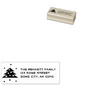 Kerstboom Feestelijk familieadres Rubberstempel (Gestempeld)