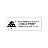 Kerstboom Feestelijk familieadres Rubberstempel (Afrduk)