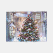 kerstboom  fleece deken (Voorkant (Horizontaal))