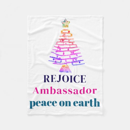 Kerstboom Fleece Deken (Voorkant)