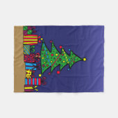 Kerstboom Fleece Deken (Voorkant (Horizontaal))