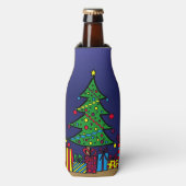 kerstboom flesjeskoeler (Fles Voorkant)