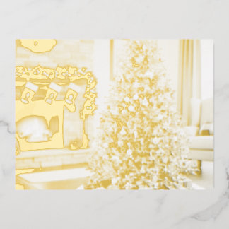 Kerstboom Folie Feestdagen Briefkaart