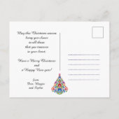 🎄 kerstboom - folklore [Black] Holiday Feestdagenkaart (Achterkant)