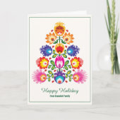 🎄 kerstboom - folklore stijl kaart (Voorkant)